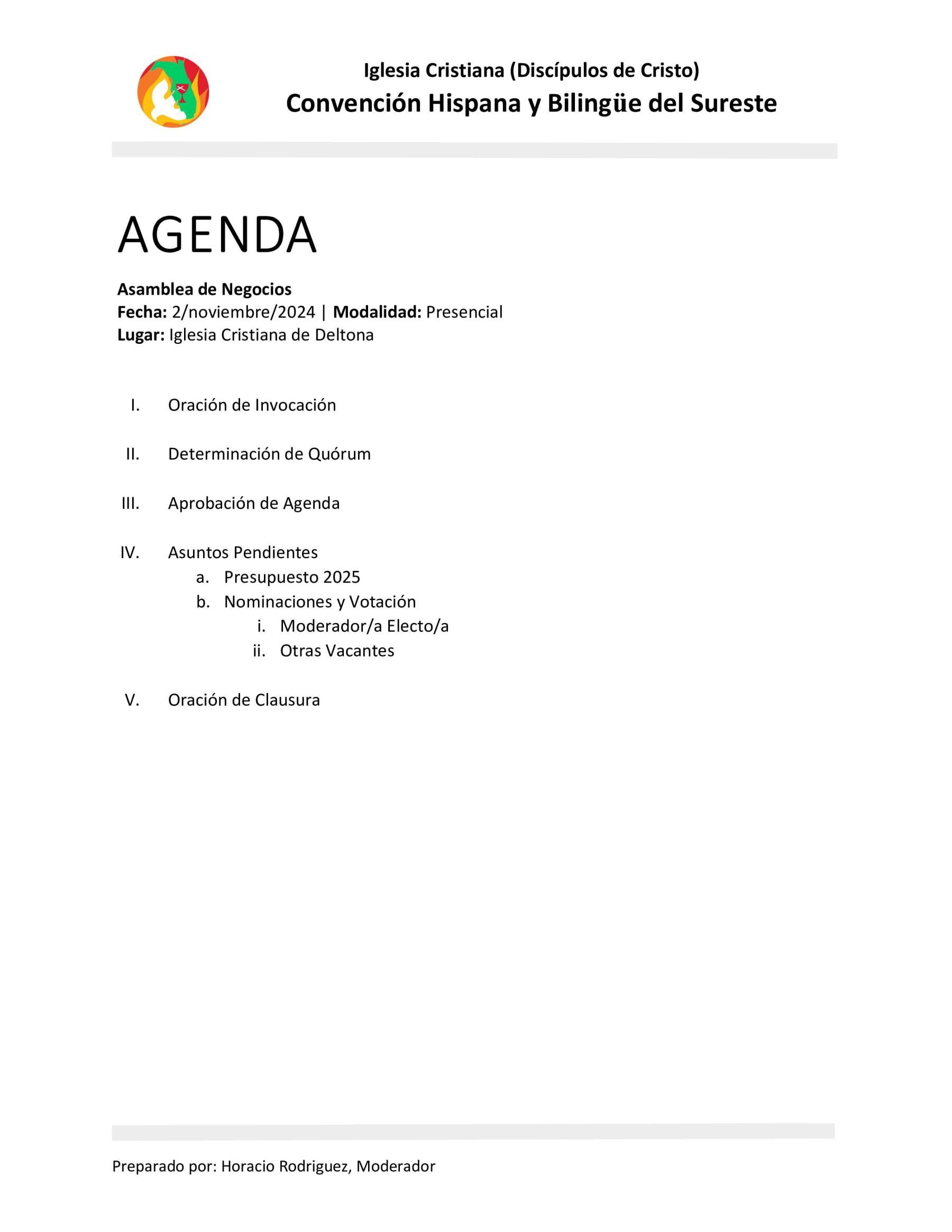 Agenda de Negocios